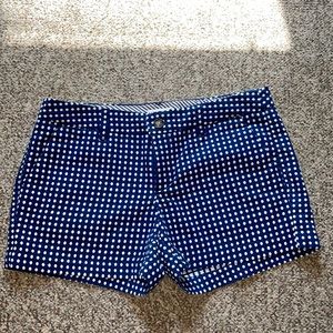 Blue polka dot shorts